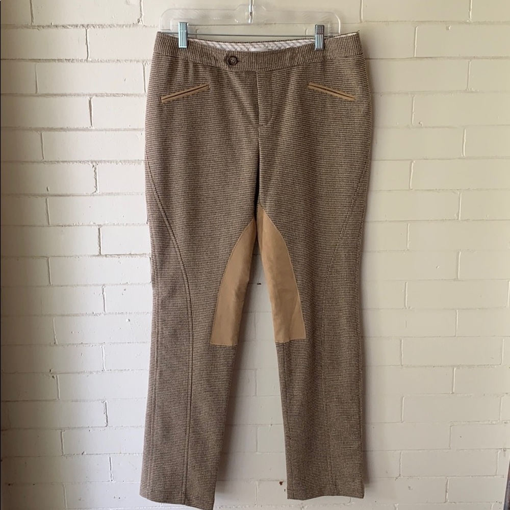 Raven wool riding pants suede knees